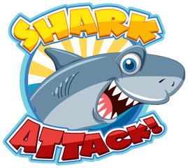 Font design for words shark attack