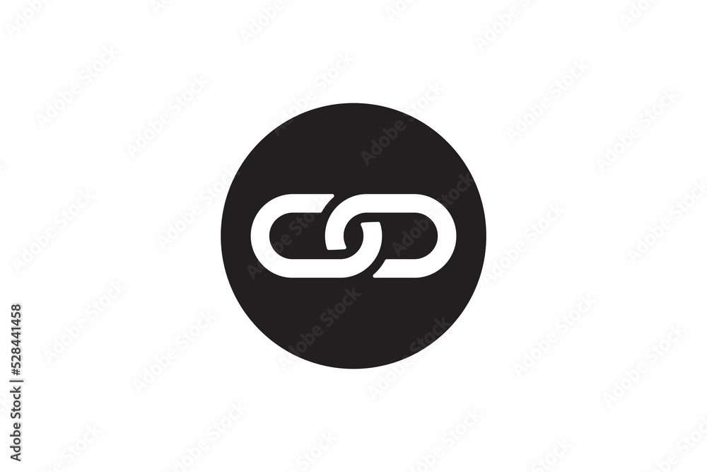 Poster chain link icon. connection sign vector illustration. linked interface design.