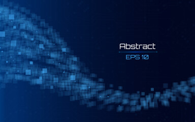 Futuristic abstract background. Server, internet, speed. Futuristic tunnel HUD. Motion graphics for an abstract data center .  wireframe ,dark 
 background and  Dotted texture template.