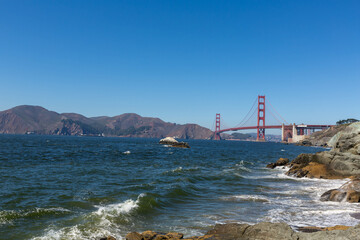 Golden gate Bridge Baker Beach San Francisco California