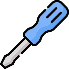 screwdriver line color icon