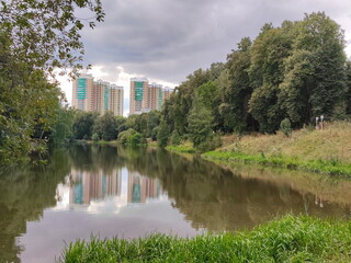 Bolshoy Hertsensky Pond in the south of Moscow