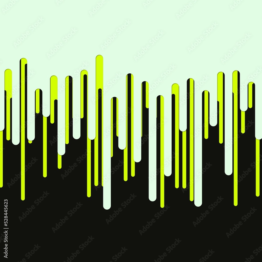 Poster abstract rounded paint melting color lines and falling drips paint in straight vertical width stripe
