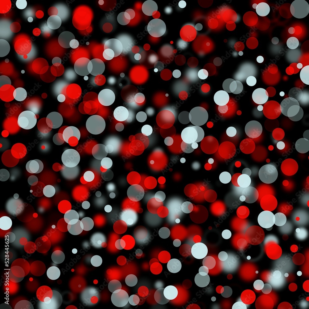Poster illustration of an abstract light dots and blurred circles multicolored backdrop like bokeh spot