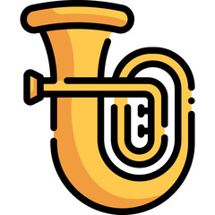 tuba line color icon
