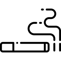 cigarette line icon