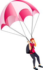 Male Parachutist Illustration