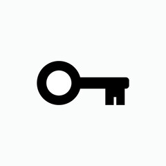 Key Icon. Access or Security Symbol - Vector.     