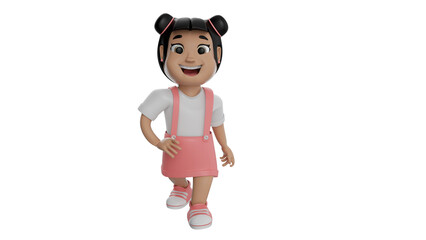3d illustration of happy children for children's day