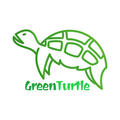 Design Vector illustration of a turtle. Vector illustration of sea animal