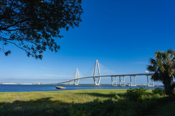 Fototapeta premium The Arthur Ravenel Jr. Bridge in Charleston, South Carolina, USA