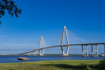 Naklejka premium The Arthur Ravenel Jr. Bridge in Charleston, South Carolina, USA