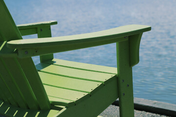 adirondack chair by the lake