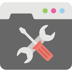 Website Maintenance Vector Icon