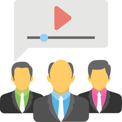 Video Conference Vector Icon