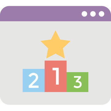 Web Ranking Vector Icon