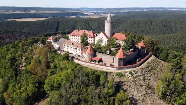 Aerial view of castle in central germany