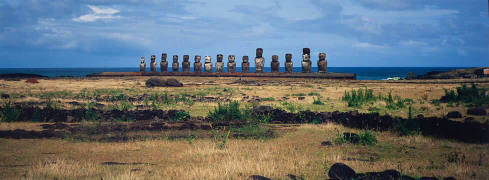 Easter Island, Large Aku on Eatern Shore of Pacific Ocean