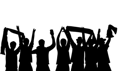 Hintergrund: Jubelnde Fußballfans © kebox