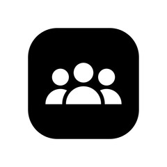Team, group, teamwork avatar icon vector isolated on square background