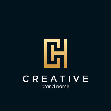 HC letter logo design vector image,ch logo vector illustration