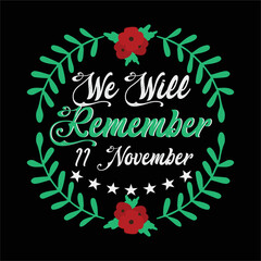 best remembrance day t shirt design vector