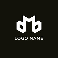 letter d m b logo design