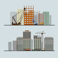 construction site with building