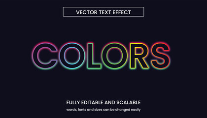 Colors Editable Texts Effect Modern