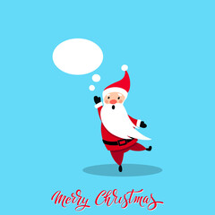 Santa Claus for Christmas and New Year. Cheerful hand drawn santa. Vector illustration