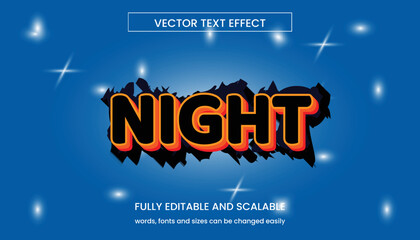Night Editable Texts Effect Modern