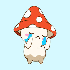 cute little mushroom vector illustration