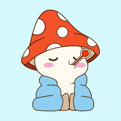 cute little mushroom vector illustration