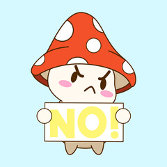 cute little mushroom vector illustration