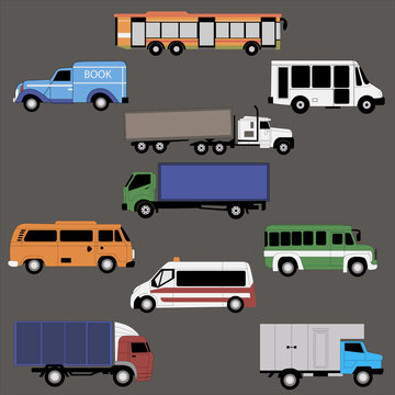 transportation icons set