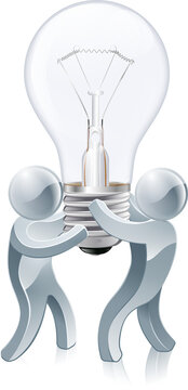 Light bulb people concept