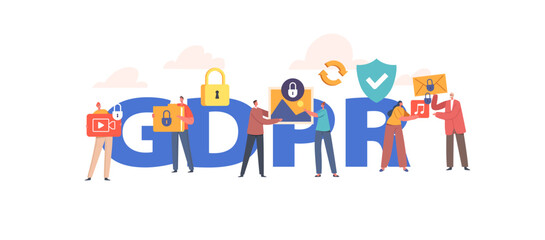 Gdpr And Privacy Politics Concept. General Privacy Regulation For Protection Of Personal Data. Personality Verification