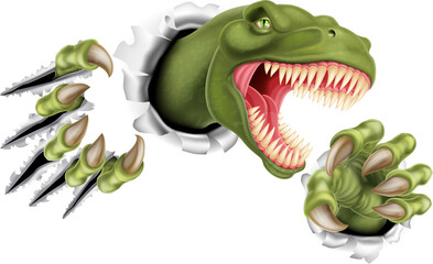 T Rex Dinosaur Claws Ripping © Christos Georghiou