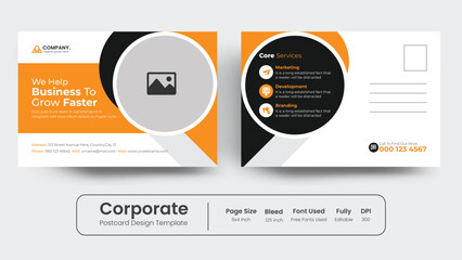 Corporate business postcard or EDDM postcard.Event Card Design, Invitation Design, Direct Mail EDDM Template