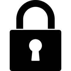 Secure lock Isolated Vector Icon

