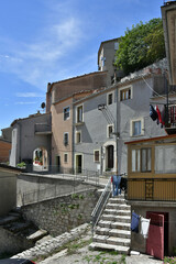 Panoramic view of Castelgrande, a rural village village in the province of Potenza, Italy.