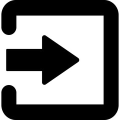 Exit Isolated Vector Icon
