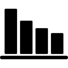 Bar Graph Isolated Vector Icon

