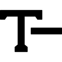 Font minus Isolated Vector Icon

