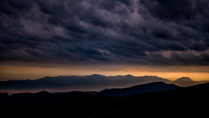 Fototapeta premium The Little Fatra (Malá Fatra) seen from the Mount Krizna, Great Fatra (Velka Fatra), Carpathians, Slovakia.