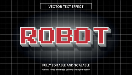 Robot Editable Texts Effect Modern