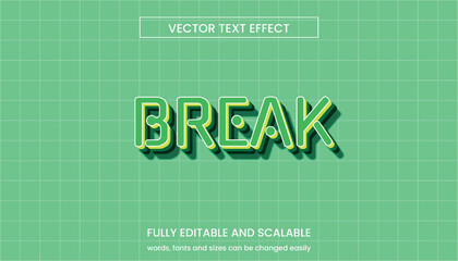 Break Editable Texts Effect Modern