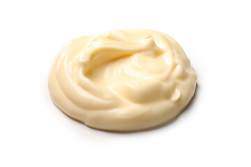Tasty mayonnaise isolated on white. Delicious sauce