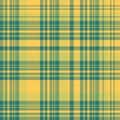 Seamless pattern in simple green and yellow colors for plaid, fabric, textile, clothes, tablecloth and other things. Vector image.