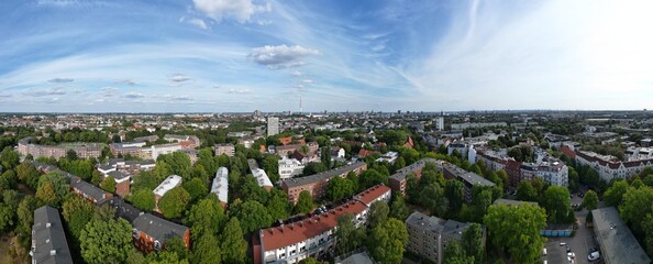 Panorama late summer Hamburg 